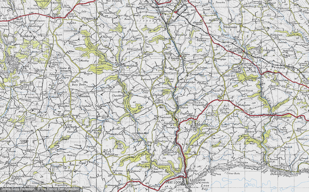 Old Map of Duloe, 1946 in 1946