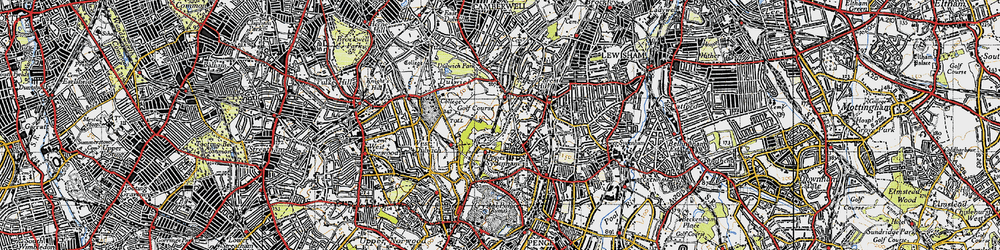 Old map of Dulwich in 1946