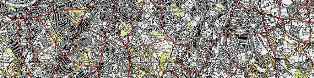 Old map of Dulwich Village in 1946