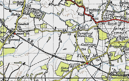 Old map of Dumpford in 1945
