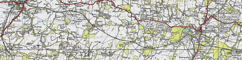 Old map of Dumpford in 1945