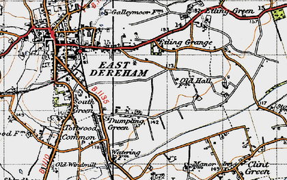 Old map of Dumpling Green in 1946
