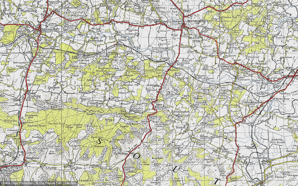Old Map of Historic Map covering Lavington Common in 1940