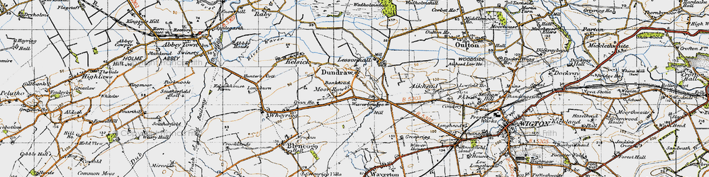 Old map of Dundraw in 1947