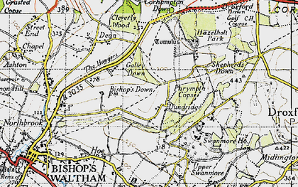 Old map of Dundridge in 1945