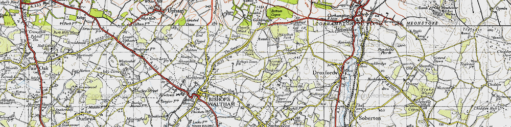 Old map of Dundridge in 1945