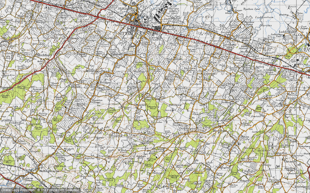Old Map of Dungate, 1946 in 1946