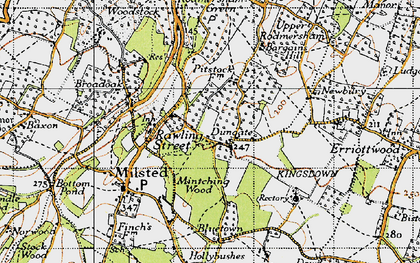 Old map of Dungate in 1946