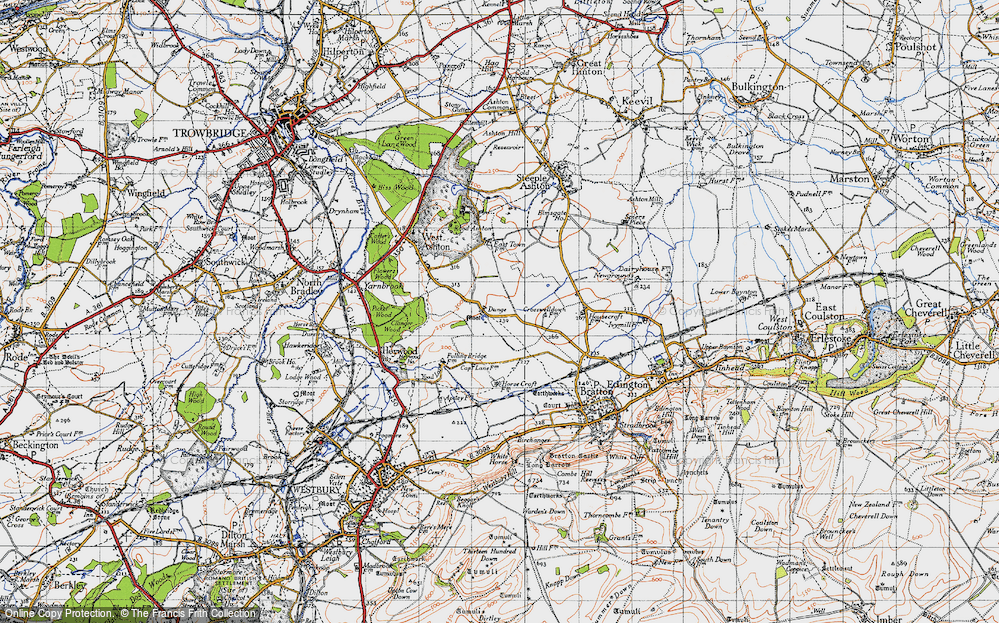 Old Map of Dunge, 1940 in 1940