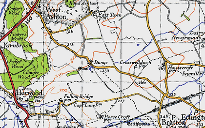 Old map of Dunge in 1940