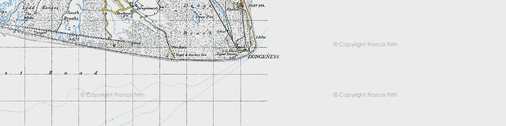 Old map of Dungeness in 1940