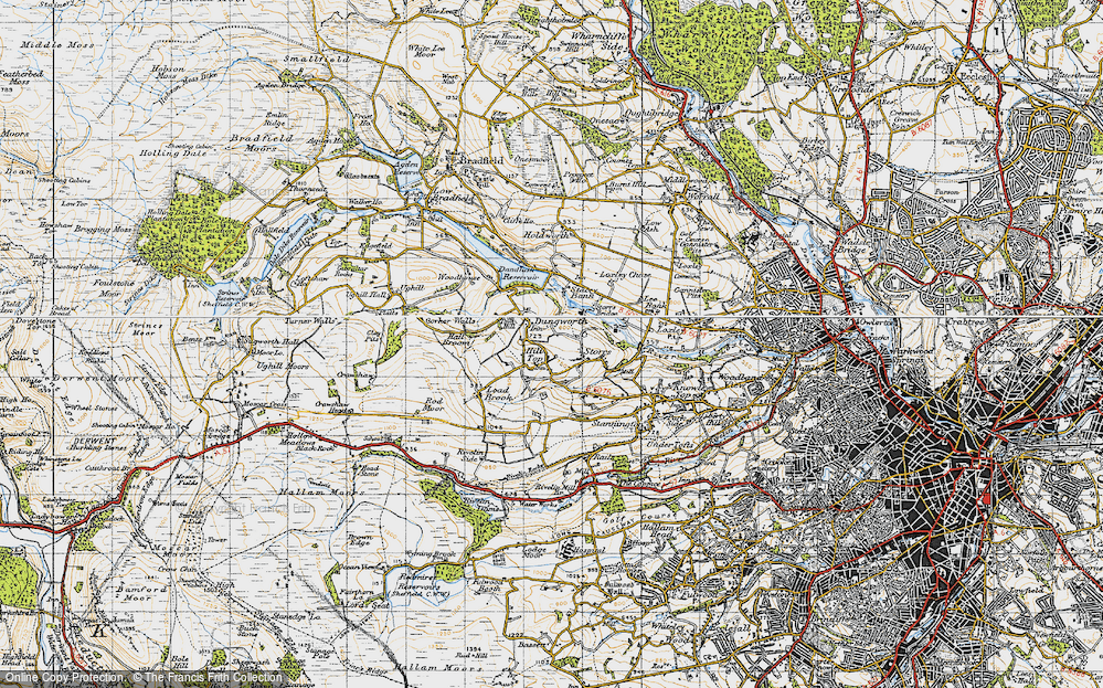 Old Map of Dungworth, 1947 in 1947