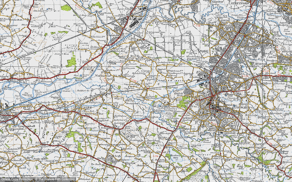 Old Map of Dunham Woodhouses, 1947 in 1947