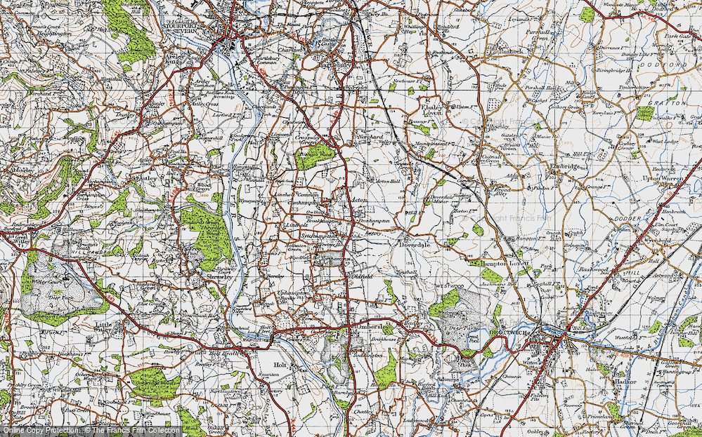 Old Map of Dunhampton, 1947 in 1947