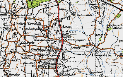 Old map of Dunhampton in 1947