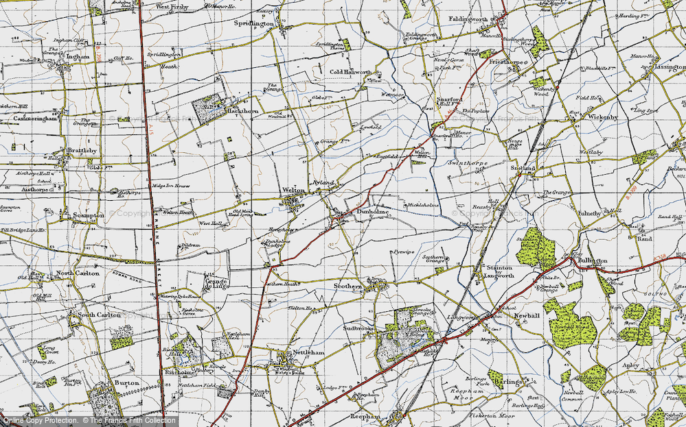 Old Map of Dunholme, 1947 in 1947