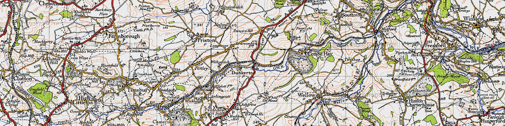 Old map of Dunkerton in 1946