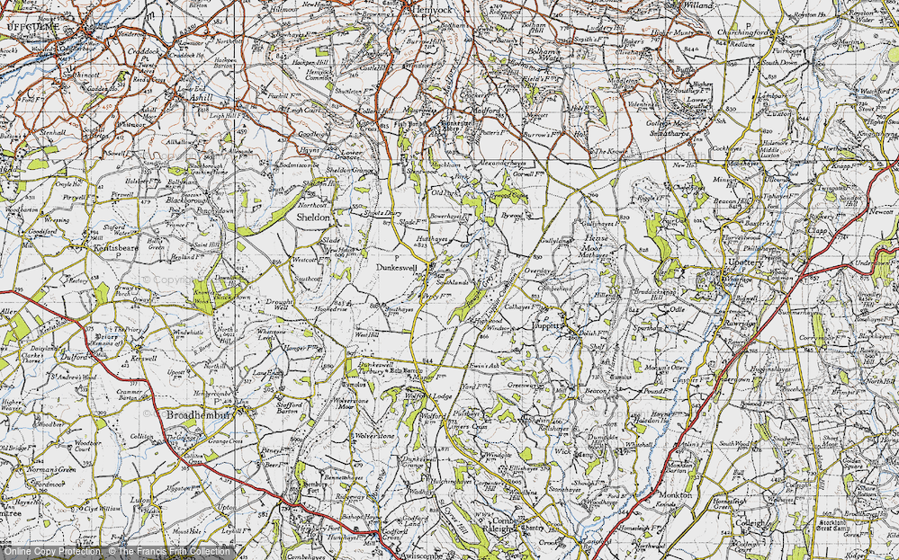 Old Map of Dunkeswell, 1946 in 1946