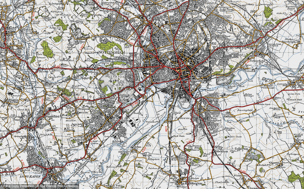 Old Map of Dunkirk, 1946 in 1946