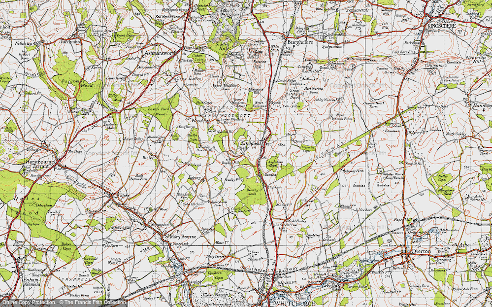 Old Map of Dunley, 1945 in 1945