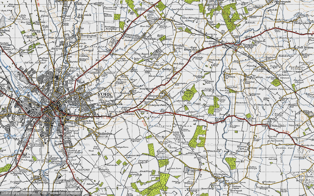 Old Map of Dunnington, 1947 in 1947