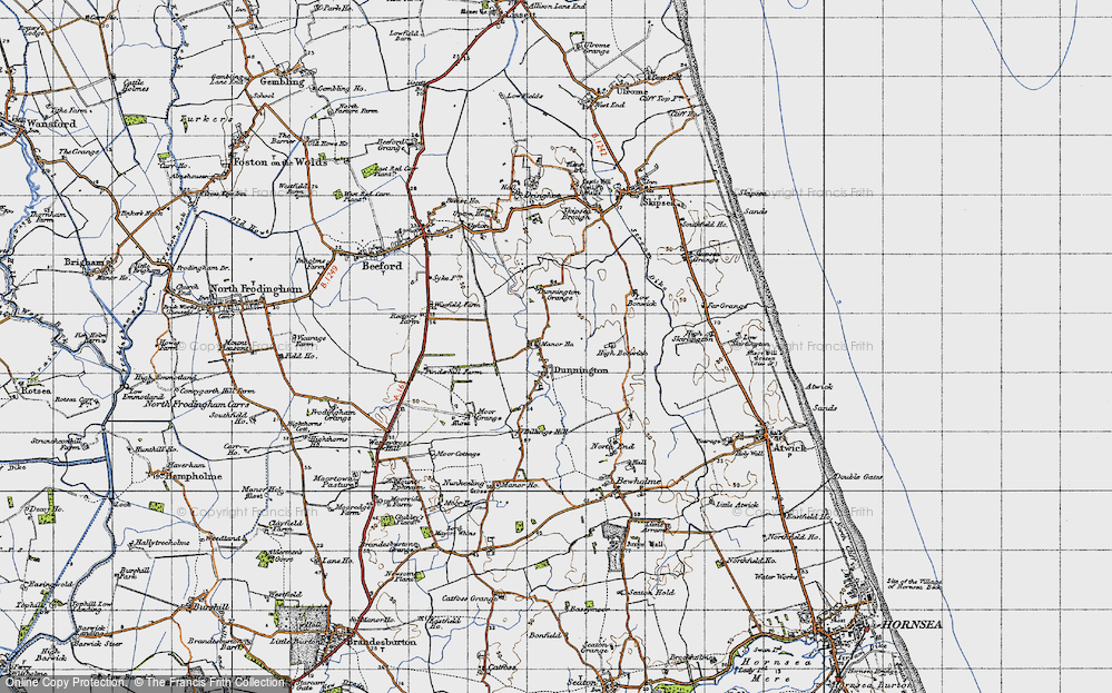 Old Map of Dunnington, 1947 in 1947