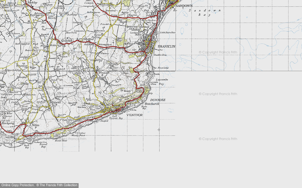 Old Map of Dunnose, 1945 in 1945