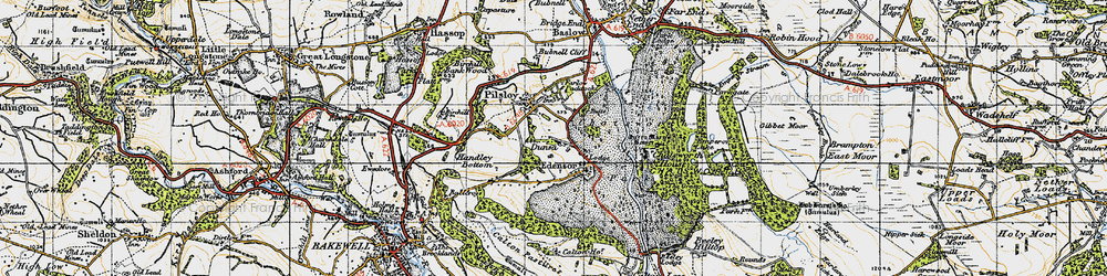 Old map of Dunsa in 1947