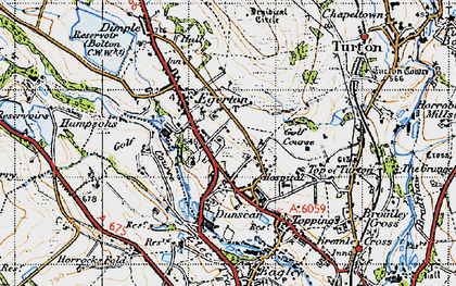 Old map of Dunscar in 1947