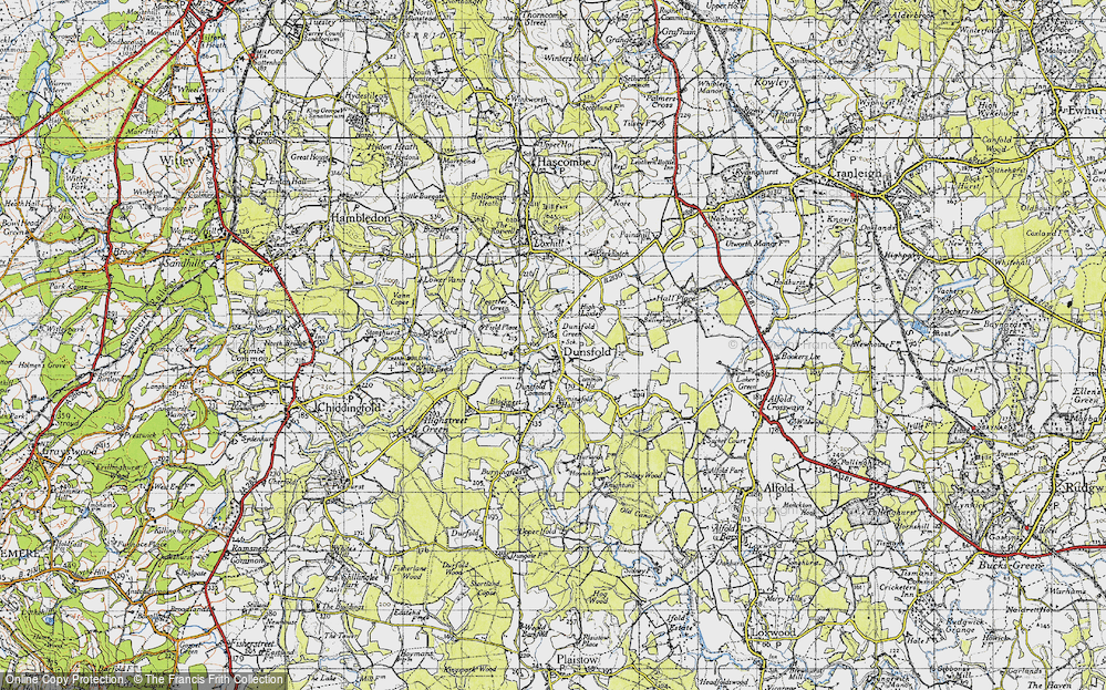 Old Map of Dunsfold, 1940 in 1940