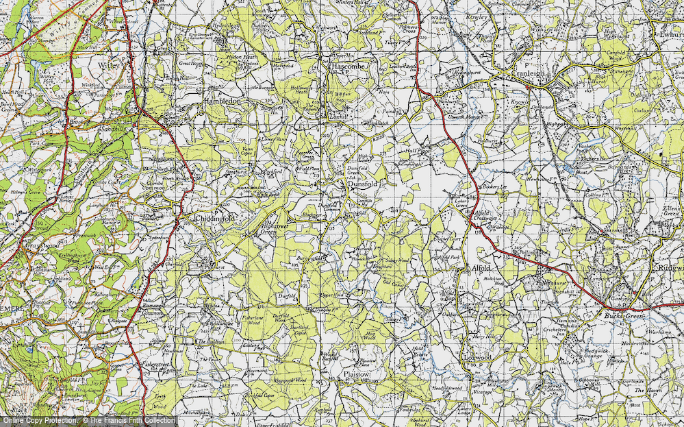 Old Map of Dunsfold Common, 1940 in 1940