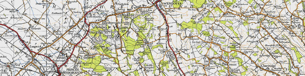 Old map of Dunsmore in 1947