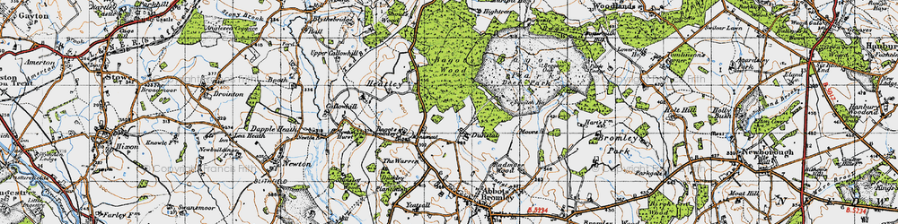 Old map of Squitch Ho in 1946