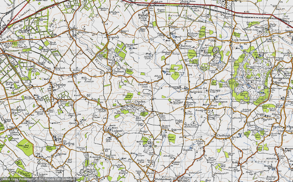 Old Map of Dunstall Green, 1946 in 1946