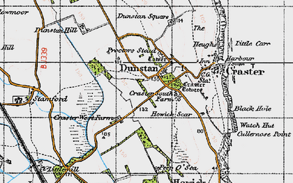 Old map of Dunstan in 1947