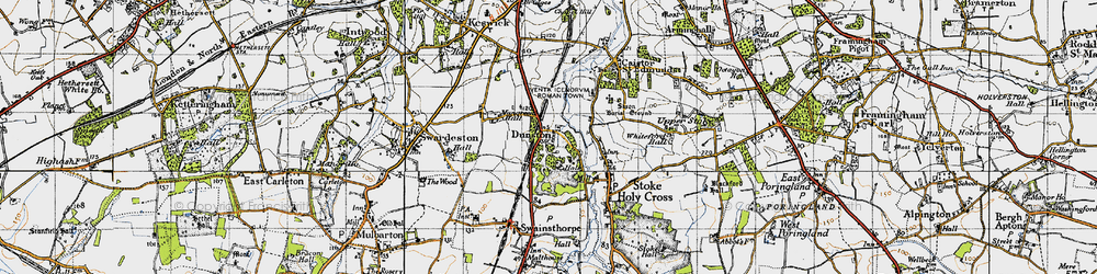 Old map of Dunston in 1946