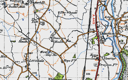 Old map of Dunston Heath in 1946