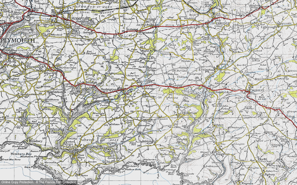 Old Map of Historic Map covering Butland Wood in 1946