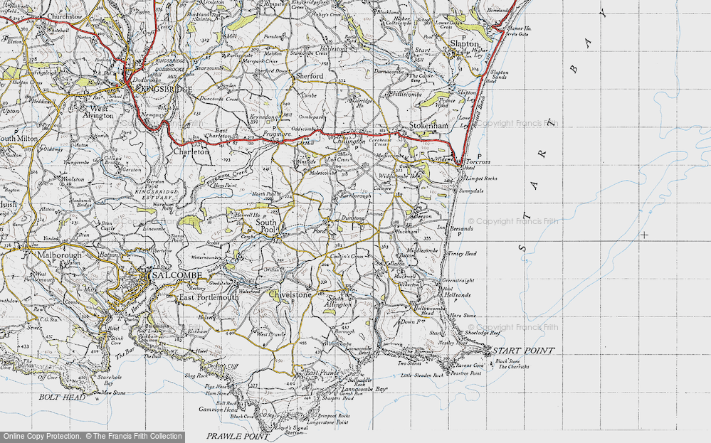 Old Map of Dunstone, 1946 in 1946