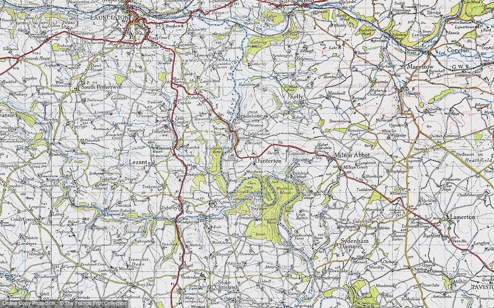 Old Map of Historic Map covering Woodtown in 1946