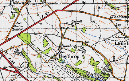Old map of Dunthrop in 1946