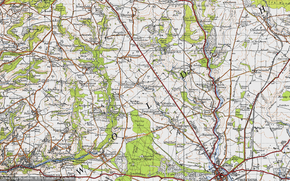 Old Map of Duntisbourne Leer, 1946 in 1946