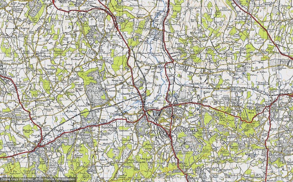 Old Map of Dunton Green, 1946 in 1946