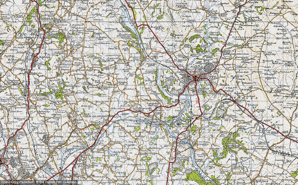 Old Map of Dunwood, 1947 in 1947