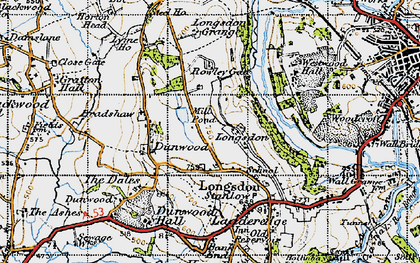 Old map of Dunwood in 1947