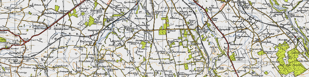 Old map of Durdar in 1947