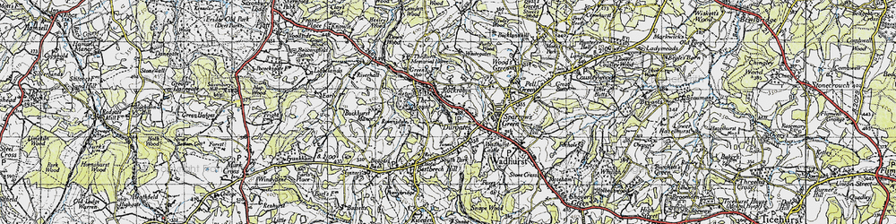 Old map of Durgates in 1940