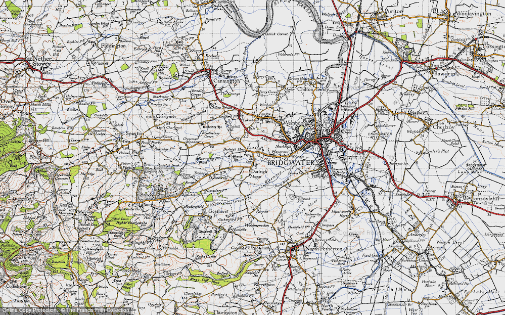 Old Map of Durleigh, 1946 in 1946