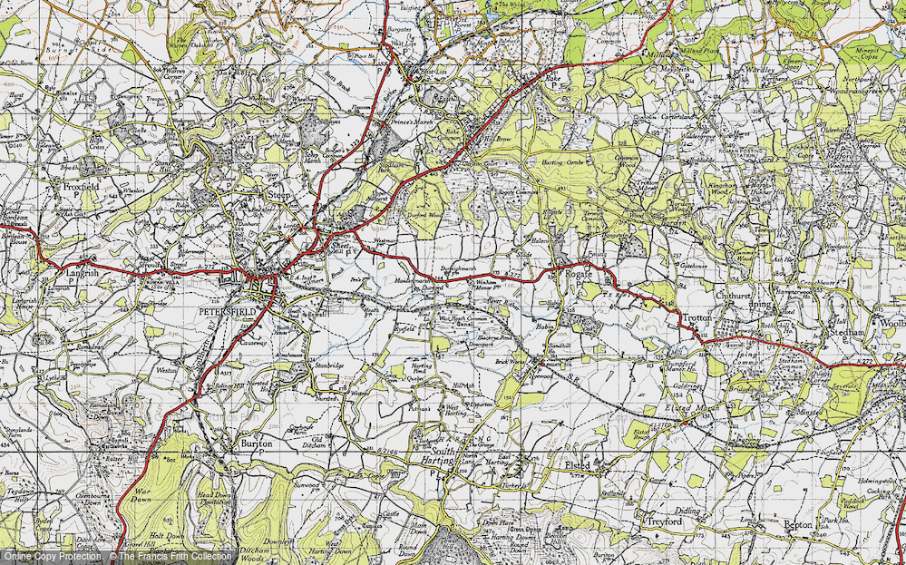 Old Map of Durleighmarsh, 1945 in 1945