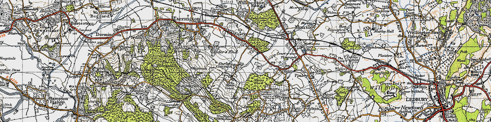 Old map of Durlow Common in 1947